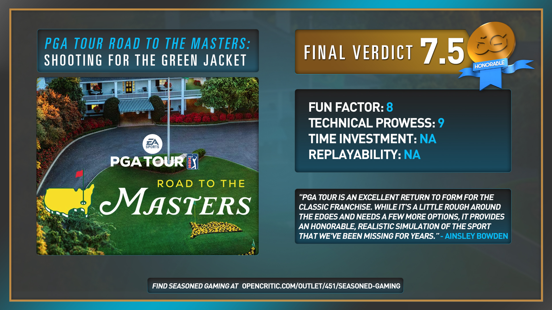 EA Sports PGA Tour: Road To The Masters- PS5 